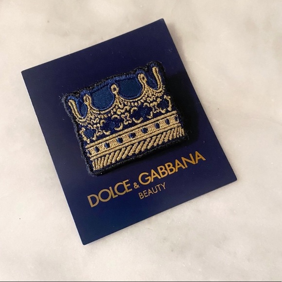 Dolce & Gabbana Other - DOLCE & GABBANA BRAND NAVY GOLD CROWN PIN/BROOCHE